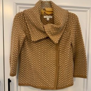 3/4 sleeve button cardigan sweater